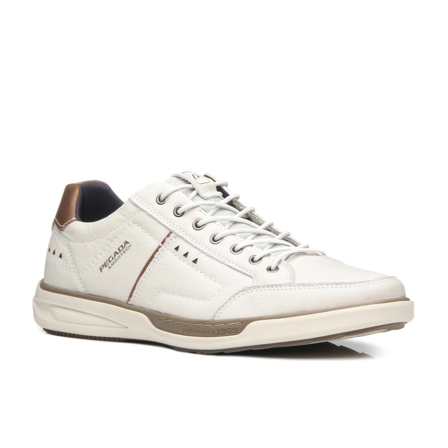 ZAPATILLA HOMBRE PEGADA CUERO MILK 111102-04 BLANCO 1122321 - 1