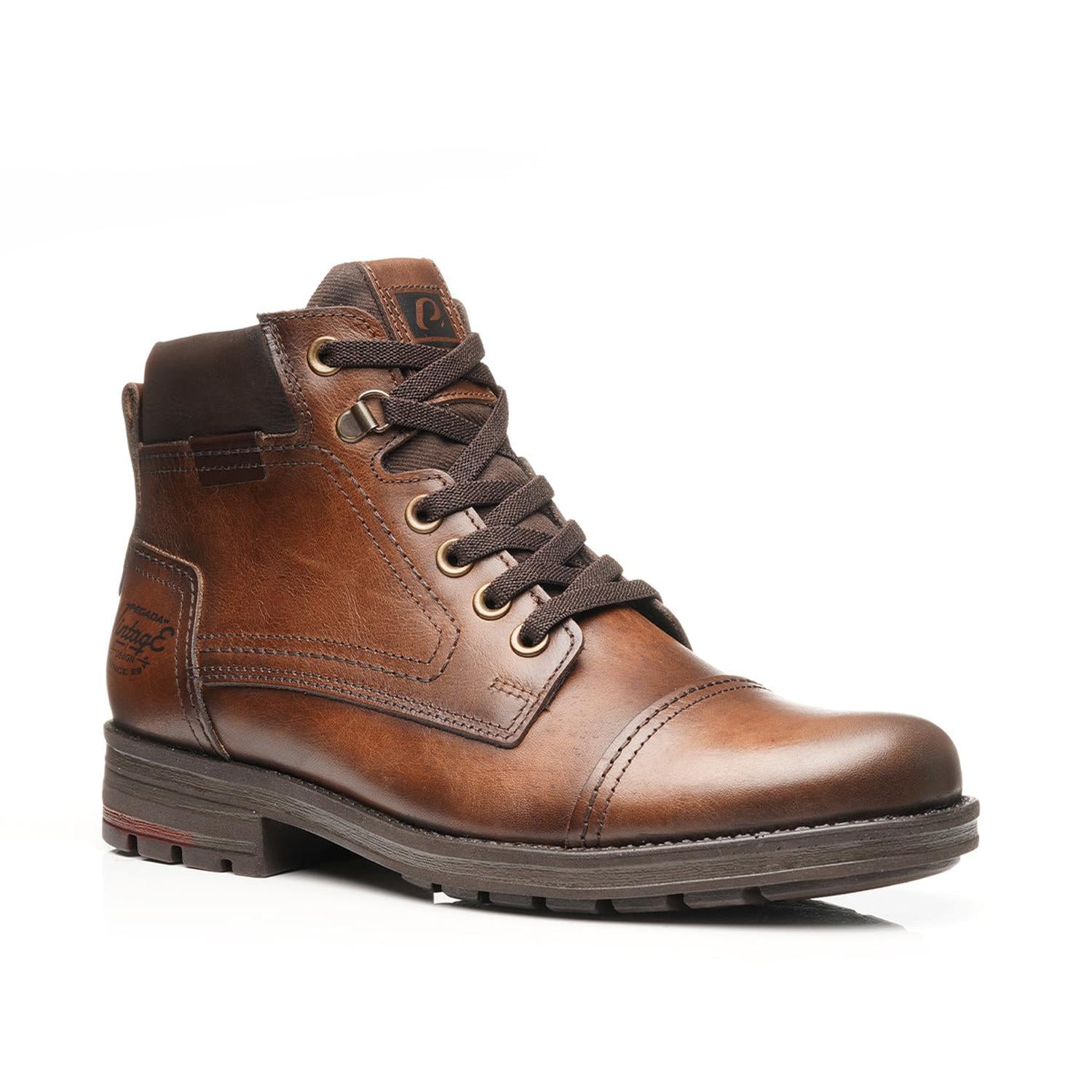 BOTIN HOMBRE PEGADA CUERO CASTANHO/BROWN 181313-10 - 1