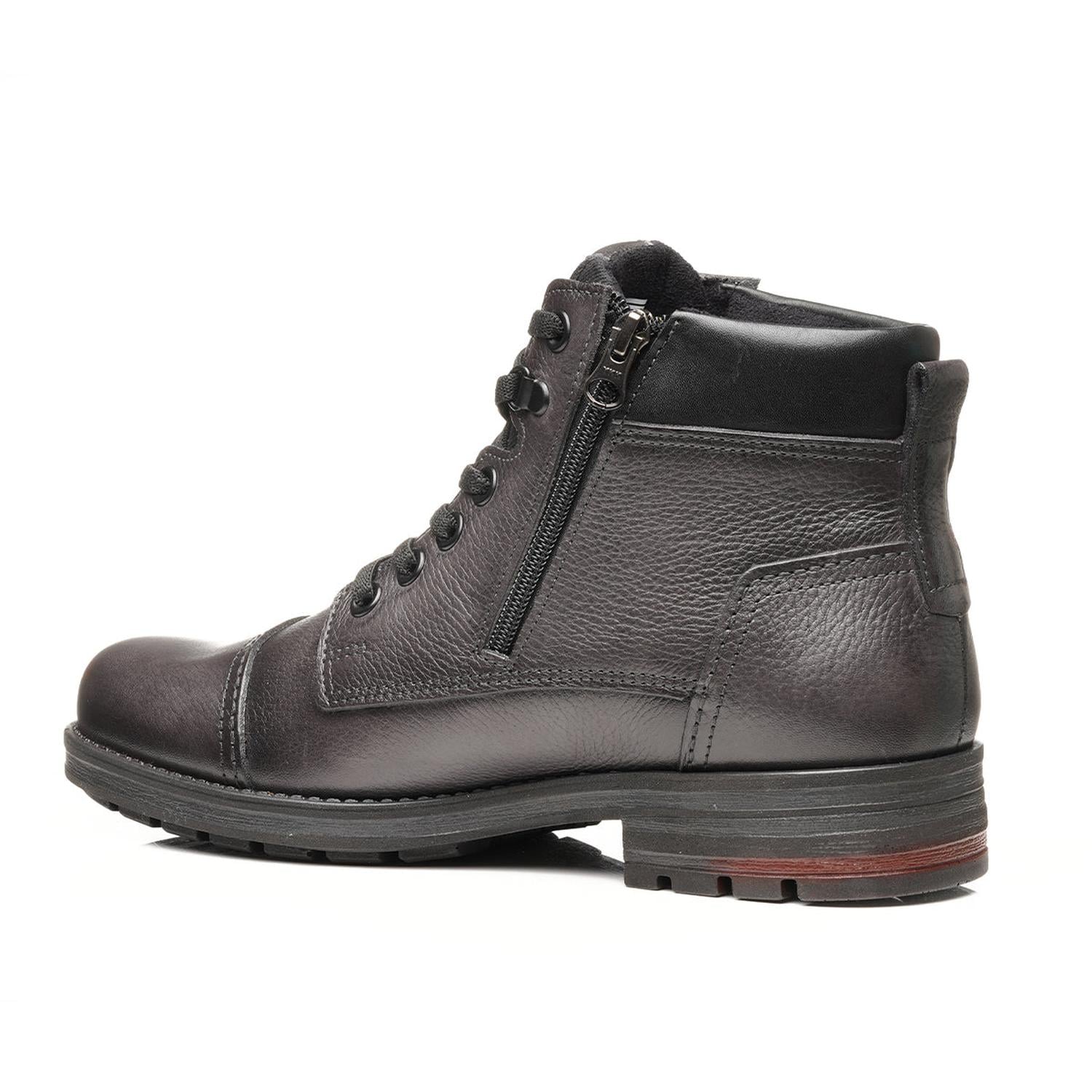 BOTIN HOMBRE PEGADA CUERO CROMO/PRETO 181313-07 COLOR 1153345 - 3