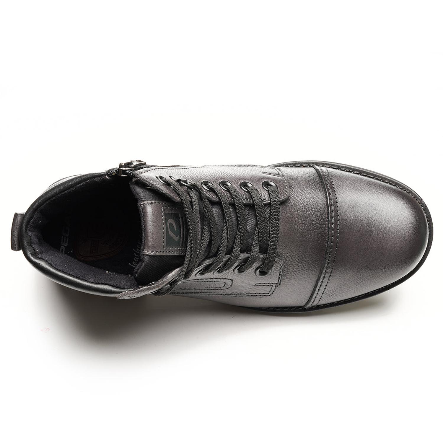 BOTIN HOMBRE PEGADA CUERO CROMO/PRETO 181313-07 COLOR 1153345 - 4
