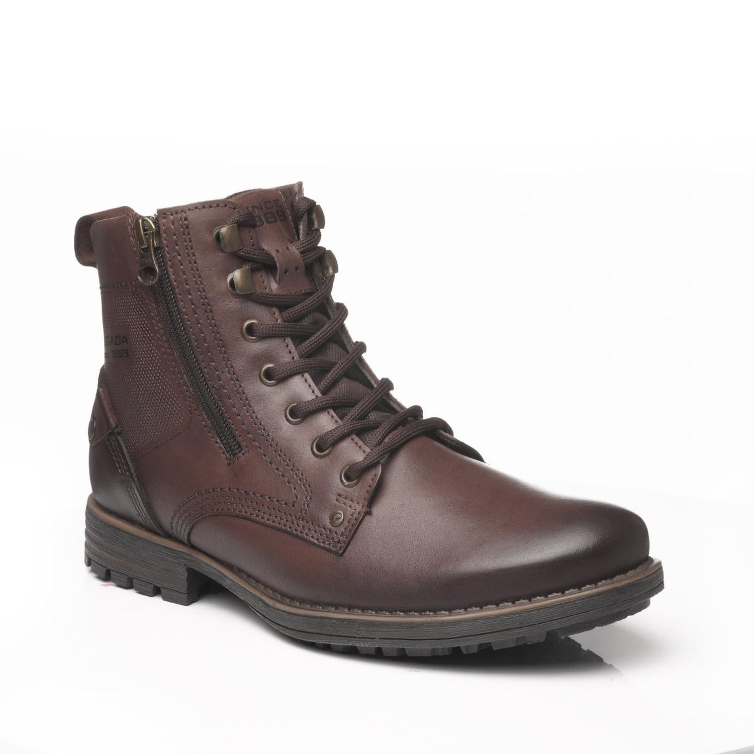 BOTIN HOMBRE PEGADA CUERO PINHAO/BROWN 180745-10 - 1