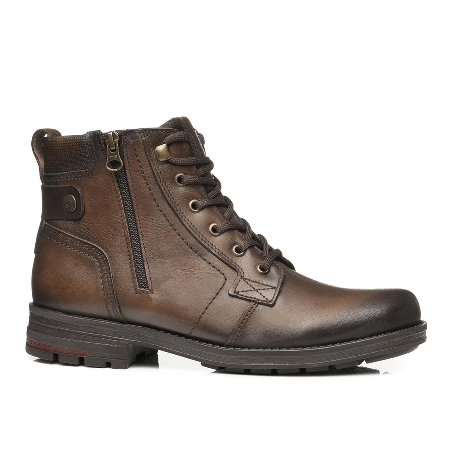 BOTIN HOMBRE PEGADA CUERO CASTANHO/BROWN 181314-06 COLOR MARRÓN - 1153380 - 2