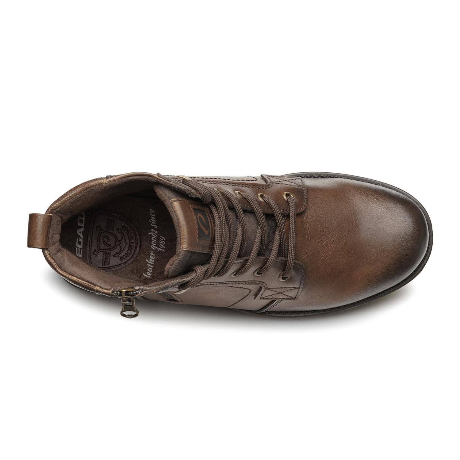 BOTIN HOMBRE PEGADA CUERO CASTANHO/BROWN 181314-06 COLOR MARRÓN - 1153380 - 4