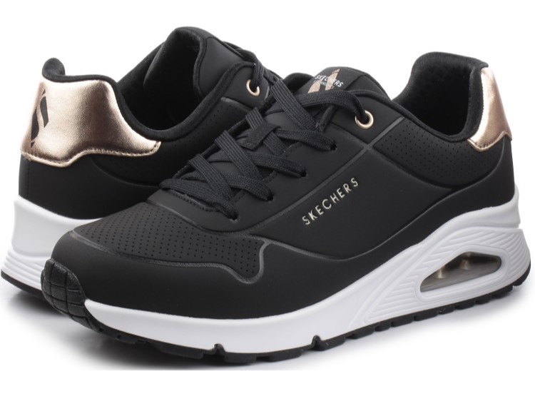 ZAPATILLAS MUJER SKECHERS NEGRO 155196/BLK UNO GEN SHIMMER AWAY - 2
