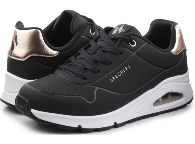 ZAPATILLAS MUJER SKECHERS NEGRO 155196/BLK UNO GEN SHIMMER AWAY - 2