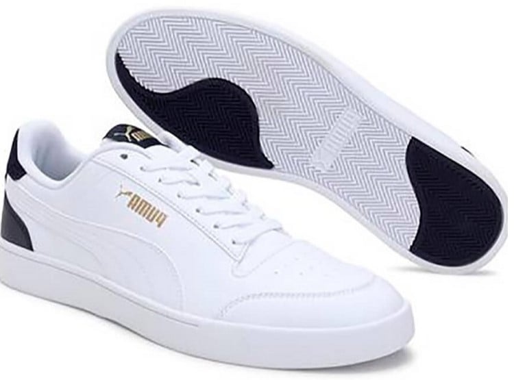 ZAPATILLAS HOMBRE PUMA BLANCO 309668 05 SHUFFLE -AZUL CUERO - 4