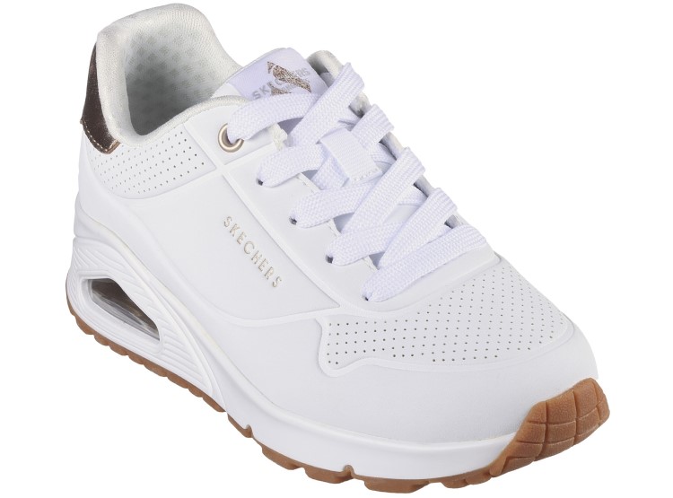 ZAPATILLAS MUJER SKECHERS BLANCO 155196/WHT UNO GEN1 SHIMMER AWAY PU - 2