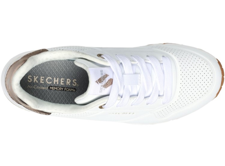 ZAPATILLAS MUJER SKECHERS BLANCO 155196/WHT UNO GEN1 SHIMMER AWAY PU - 4