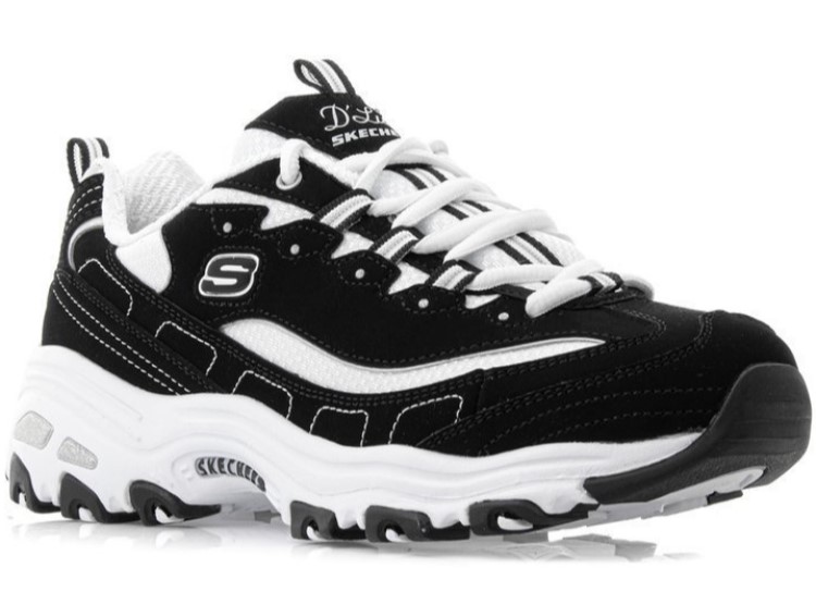 ZAPATILLAS MUJER SKECHERS NEGRO 11930/BKW D`LITES-BIGGEST FAN - 2