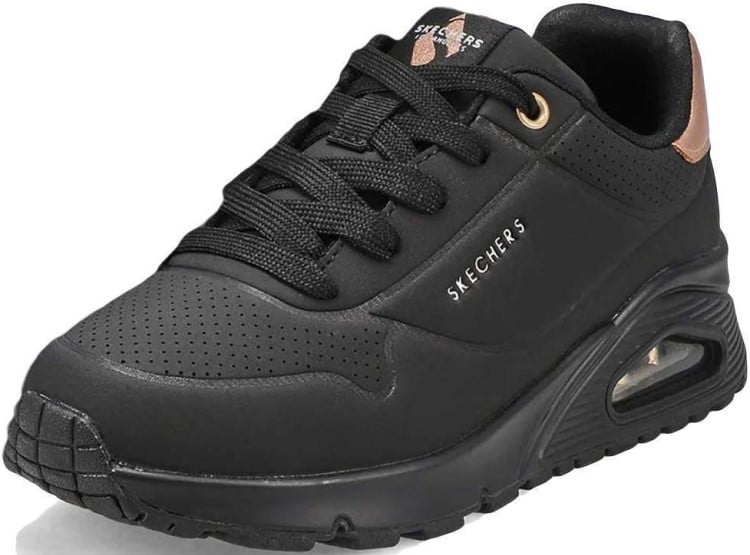 ZAPATILLAS MUJER SKECHERS NEGRO 155196/BBK UNO GEN1-SHIMMER AWAY - 2