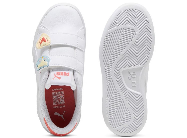 ZAPATILLAS NIÑA PUMA BLANCO 397286 05 SMASH 3.0 BADGES V PS - 5