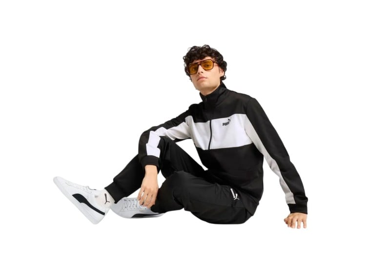 BUZO PUMA POLY SUIT 68730401 BLANCO/NEGRO PARA HOMBRE - 4