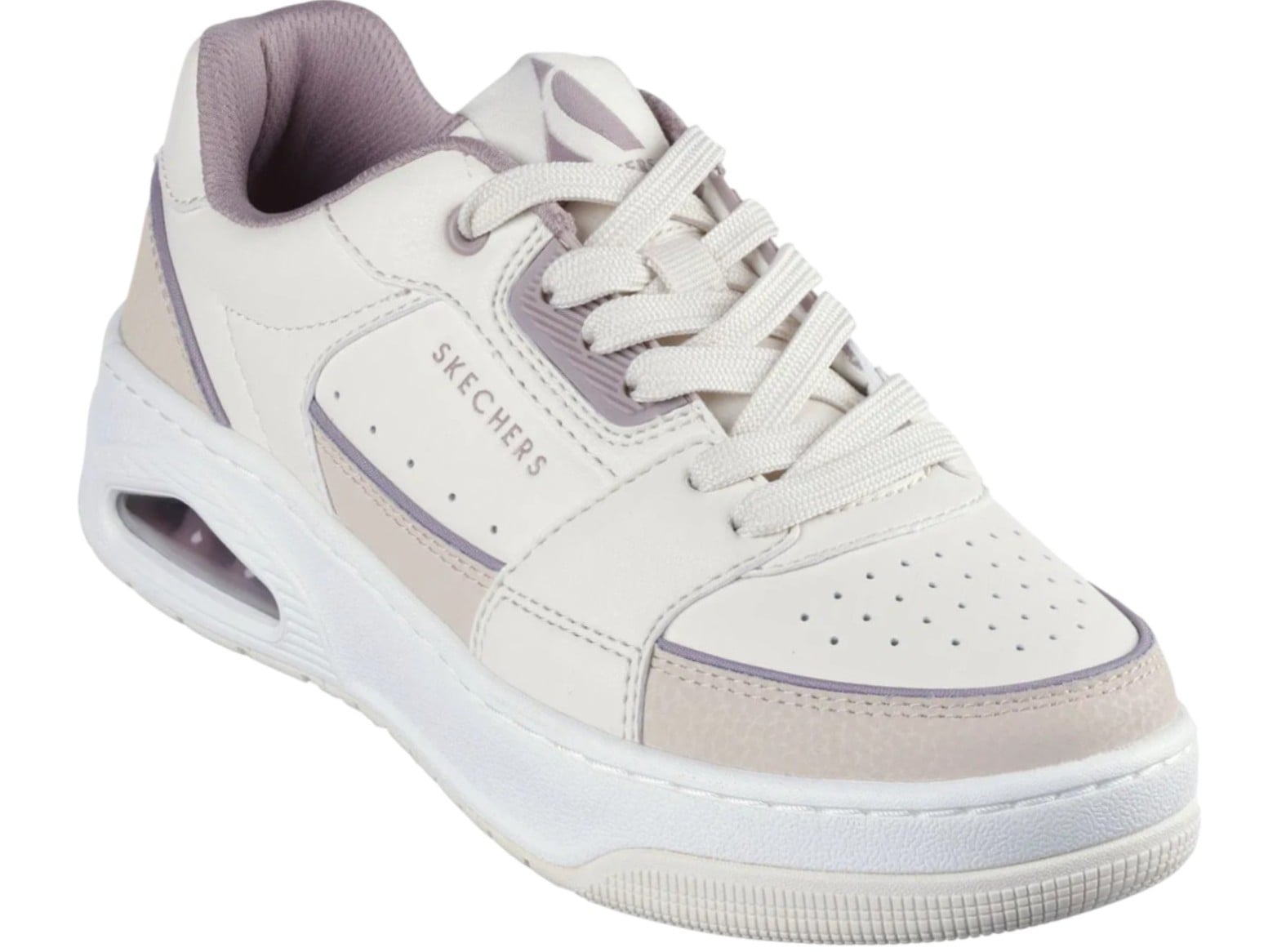 ZAPATILLA SKECHERS COURTED STYLE 177710BLSH CREMA PARA MUJER - 2