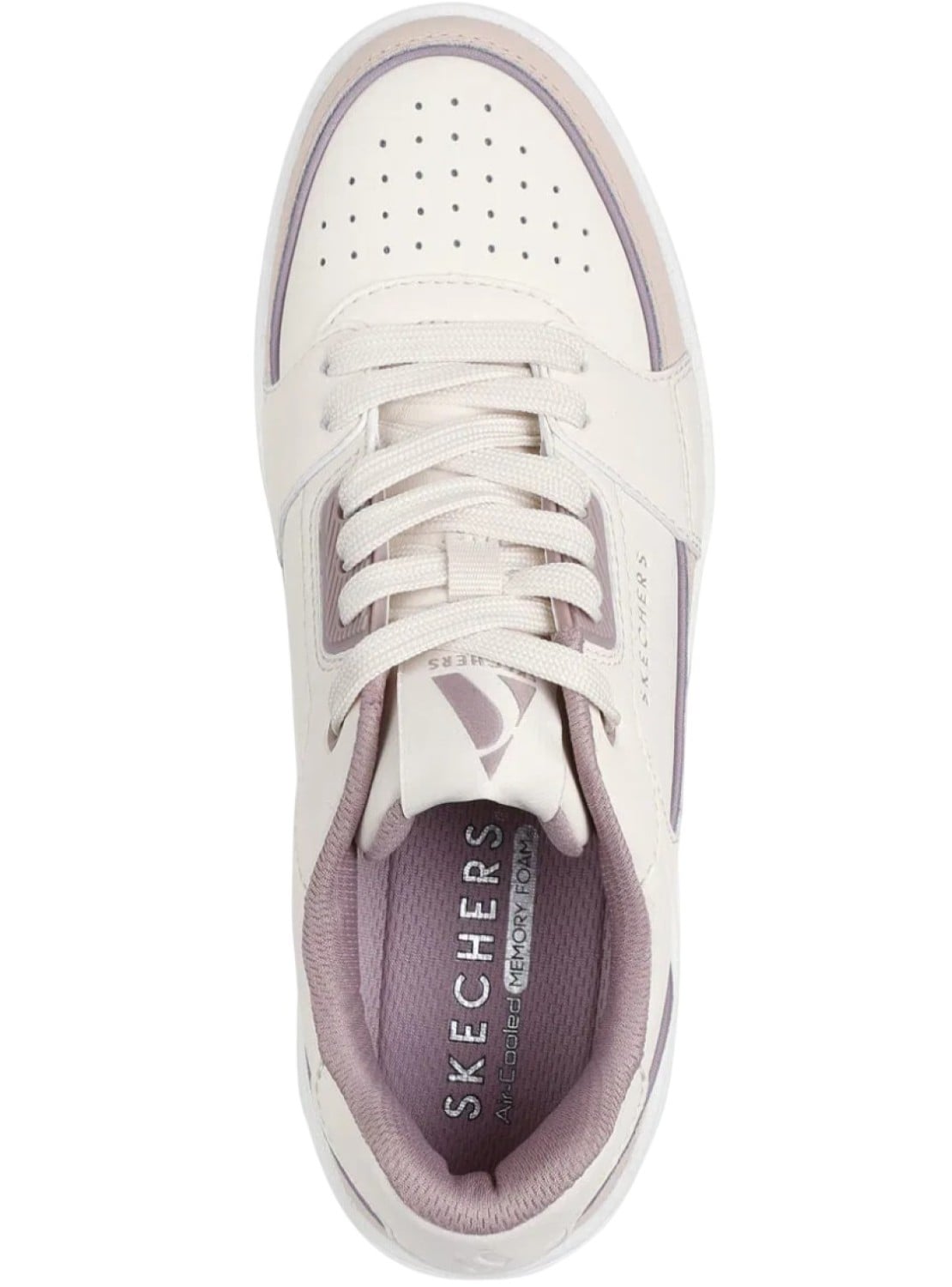 ZAPATILLA SKECHERS COURTED STYLE 177710BLSH CREMA PARA MUJER - 4