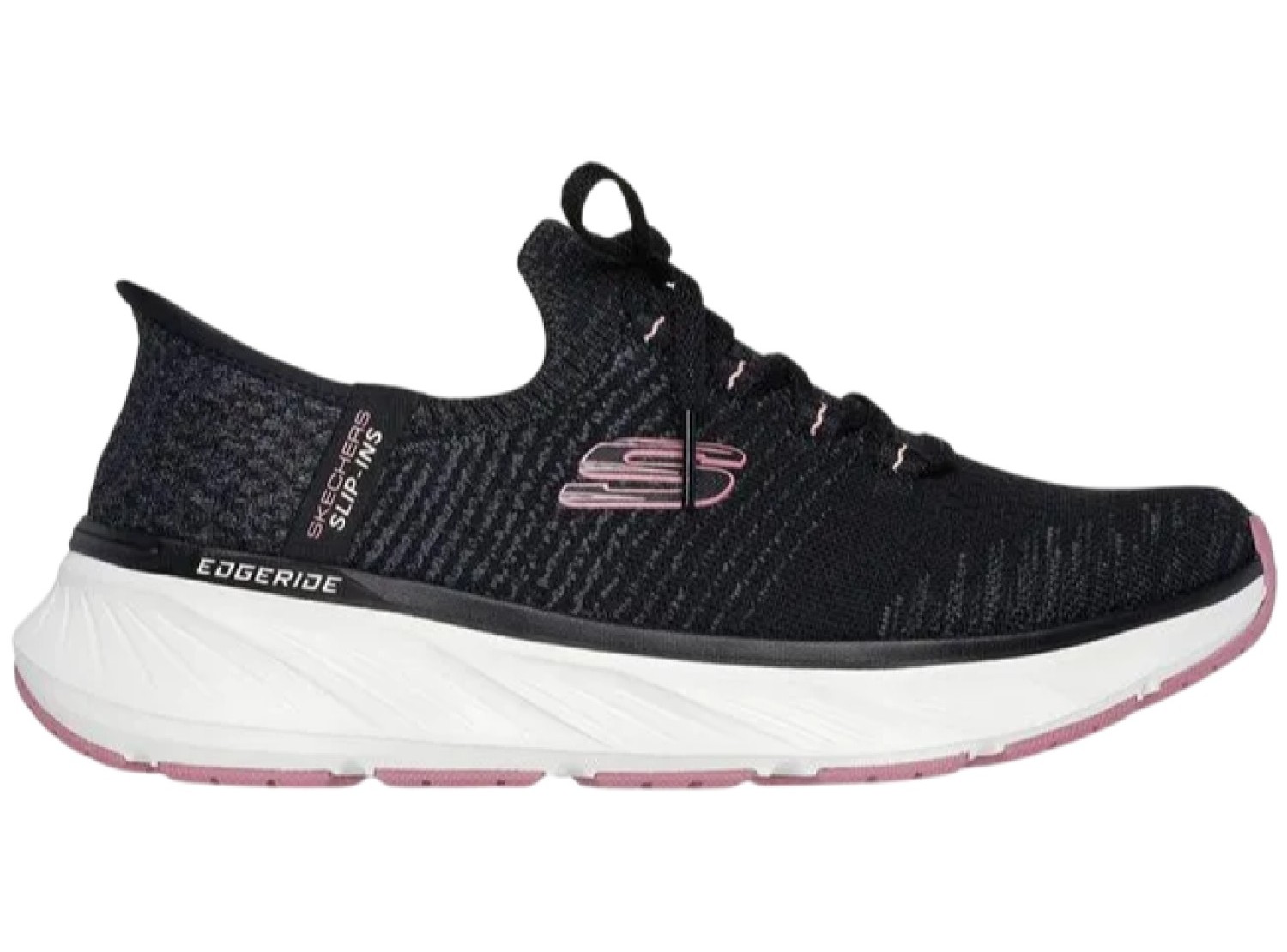 ZAPATILLA SKECHERS EDGERIDE IMPRESION 150470BKPK NEGRO MUJER - 1