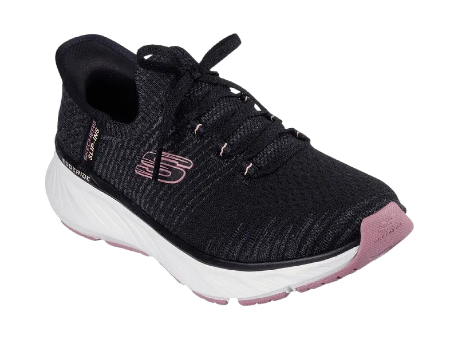 ZAPATILLA SKECHERS EDGERIDE IMPRESION 150470BKPK NEGRO MUJER - 3