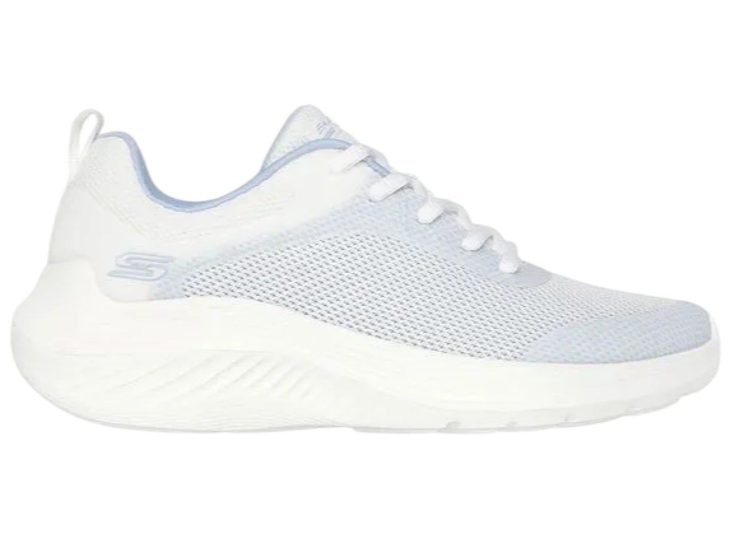 ZAPATILLA SKECHERS BOBS SQUAD WAVES 117681LTGY CELESTE MUJER - 1