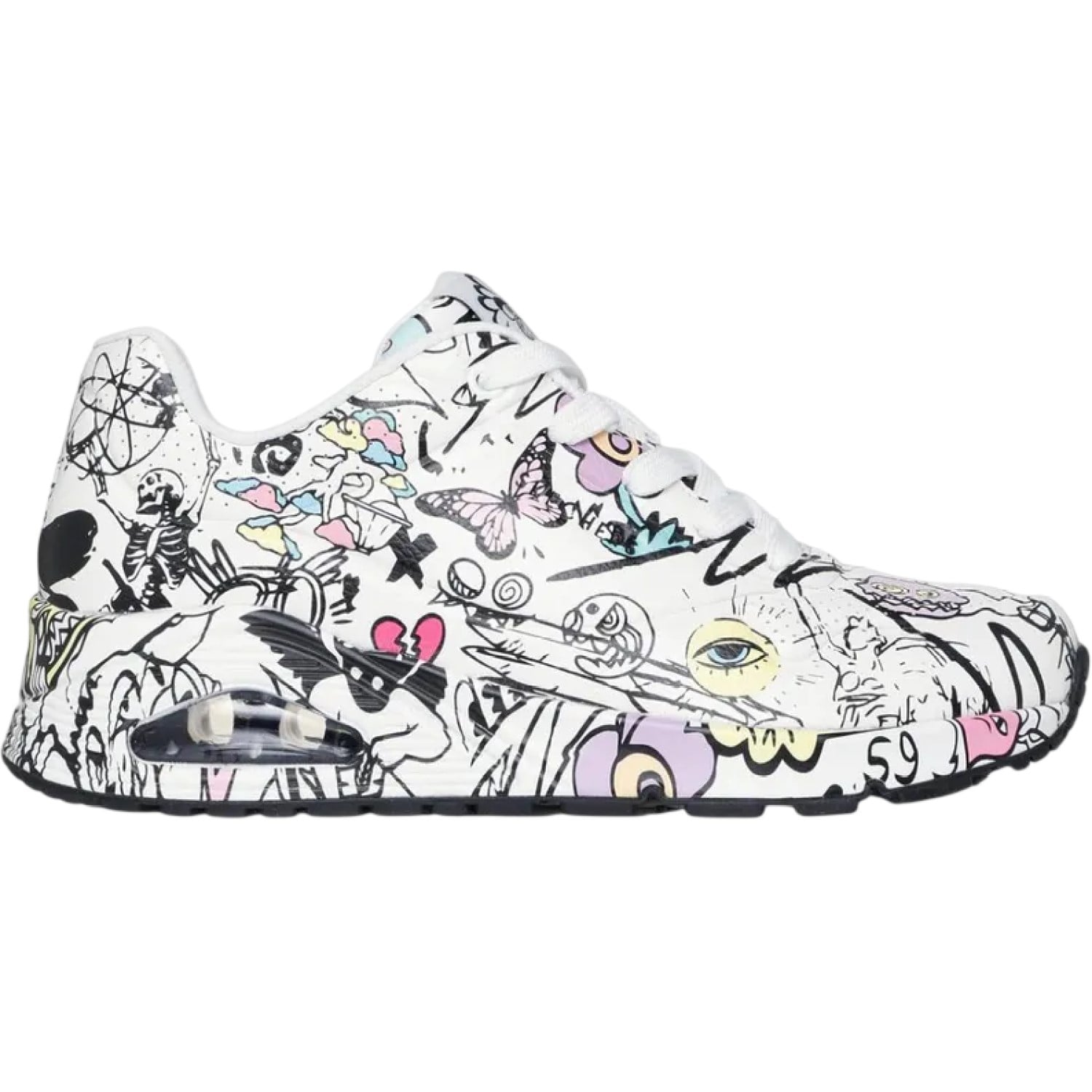 ZAPATILLA SKECHERS PROCESS SKETCH 177972WMLT BLANCO NIÑA - 1