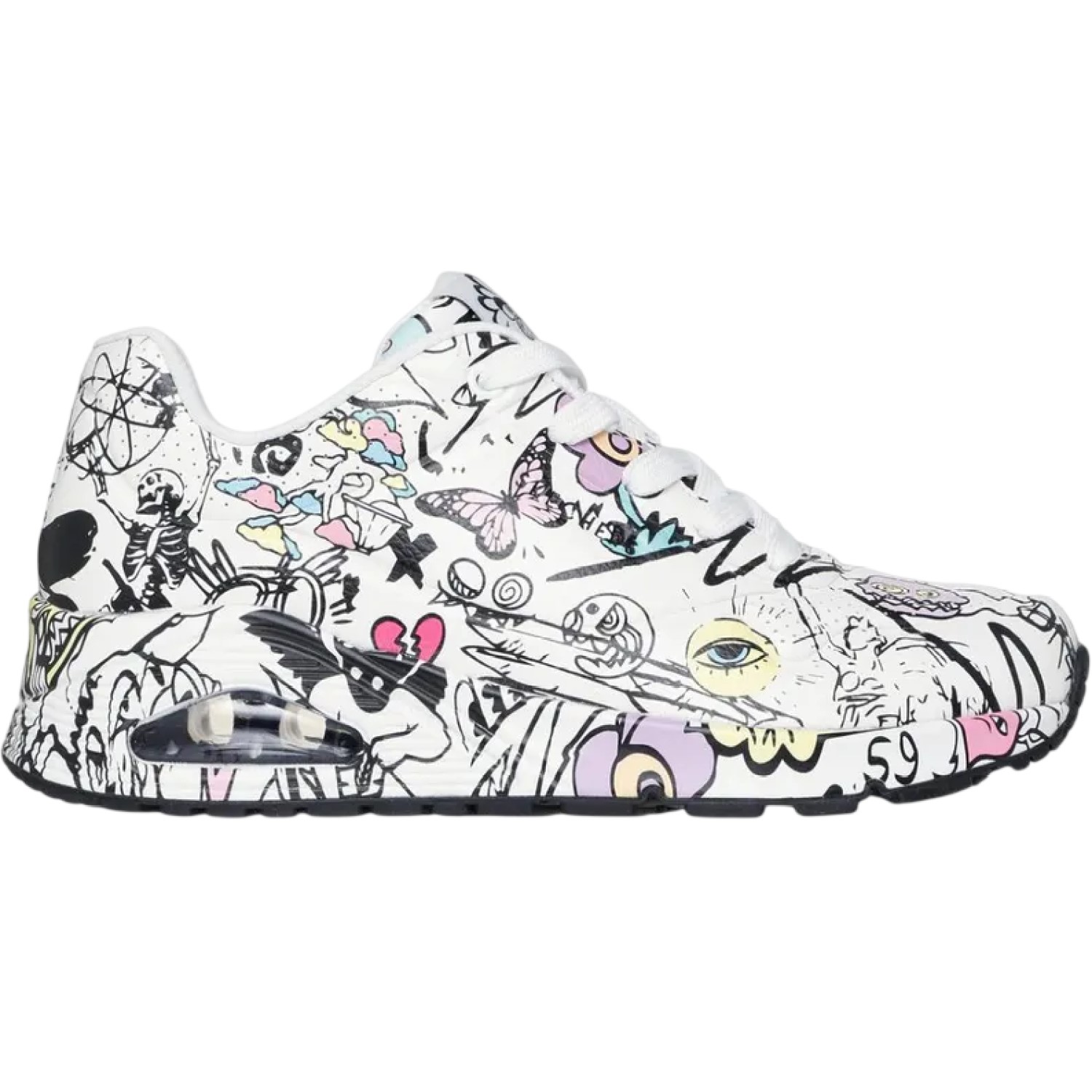 ZAPATILLA SKECHERS PROCESS SKETCH 177972WMLT BLANCO NIÑA - 1