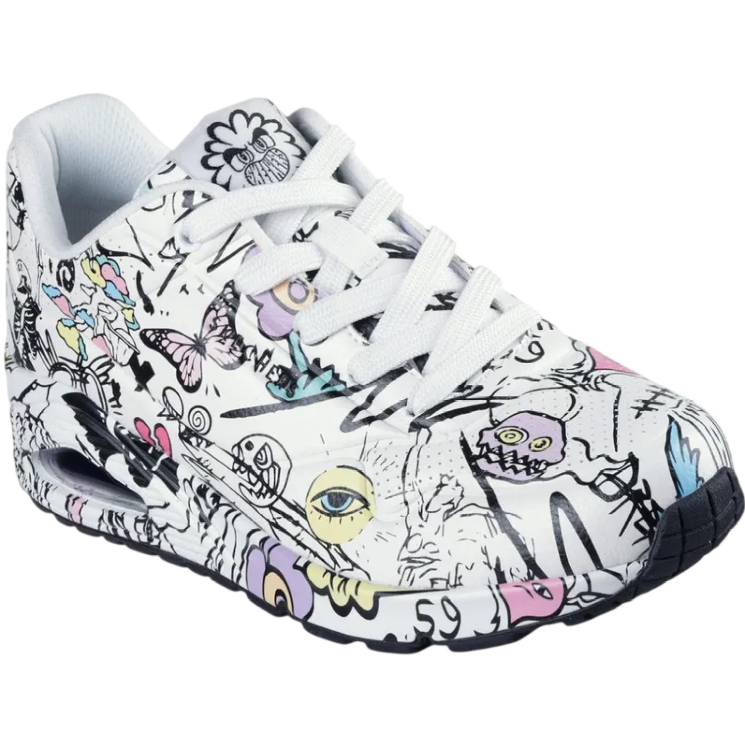 ZAPATILLA SKECHERS PROCESS SKETCH 177972WMLT BLANCO NIÑA - 3