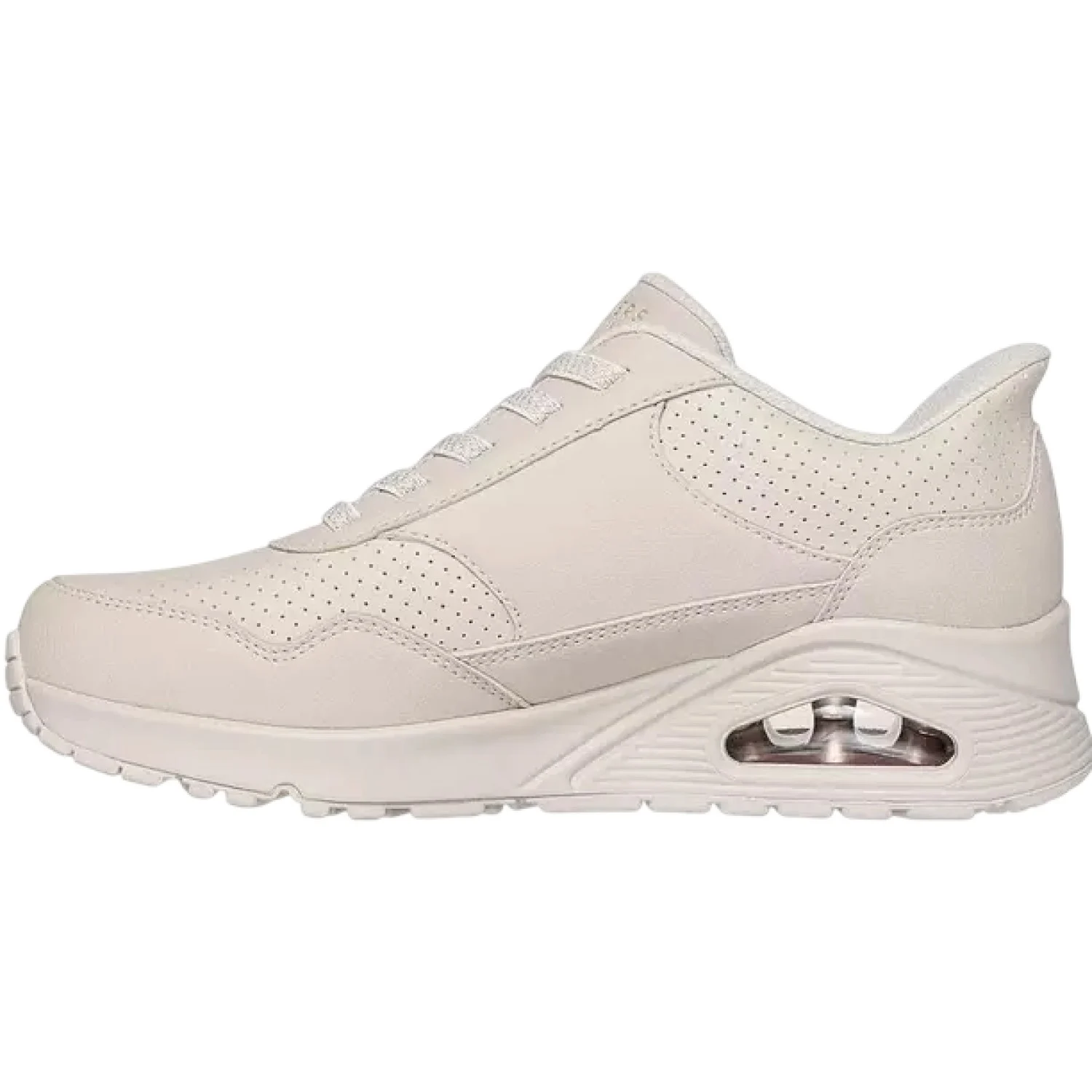 ZAPATILLA SKECHERS STREET UNO 177118OFWT BEIGE PARA MUJER - 2