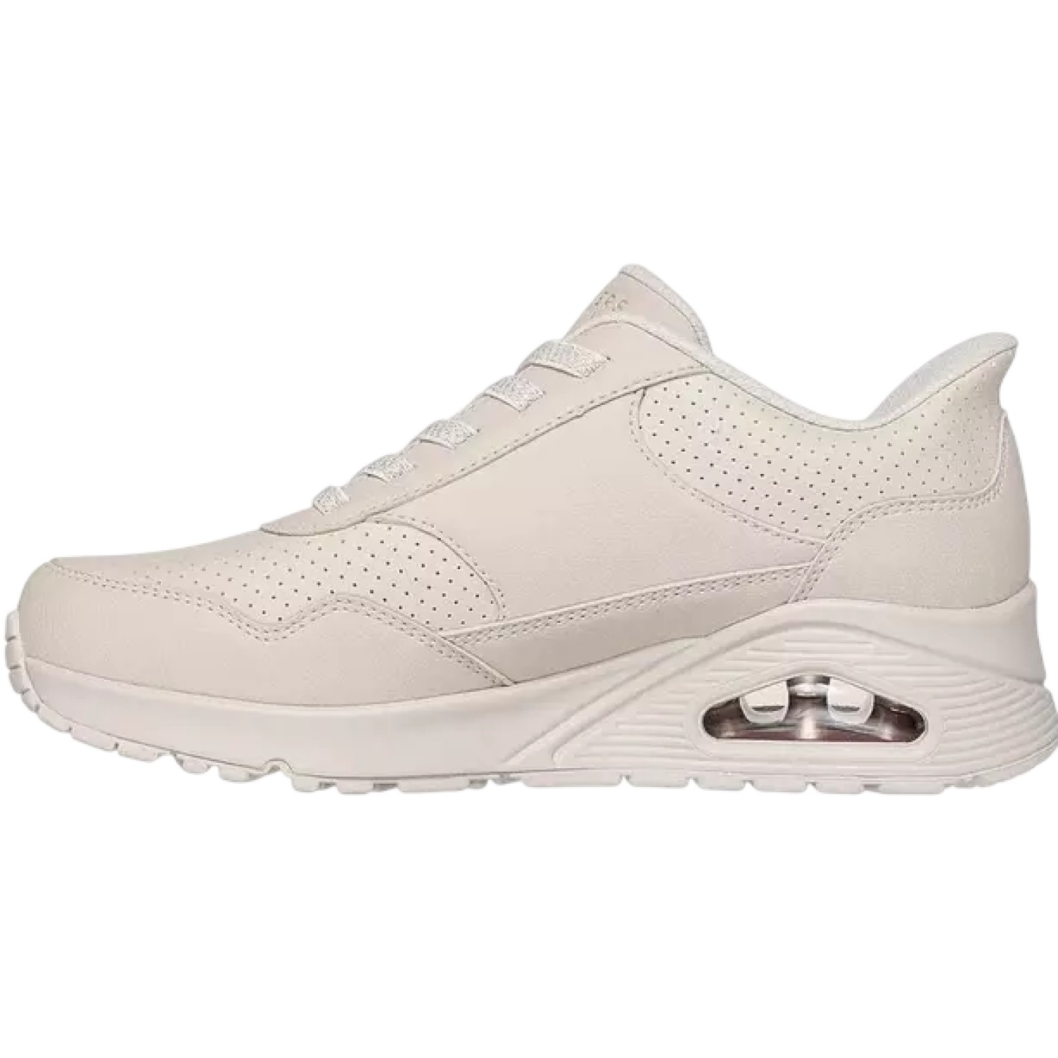 ZAPATILLA SKECHERS STREET UNO 177118OFWT BEIGE PARA MUJER - 2