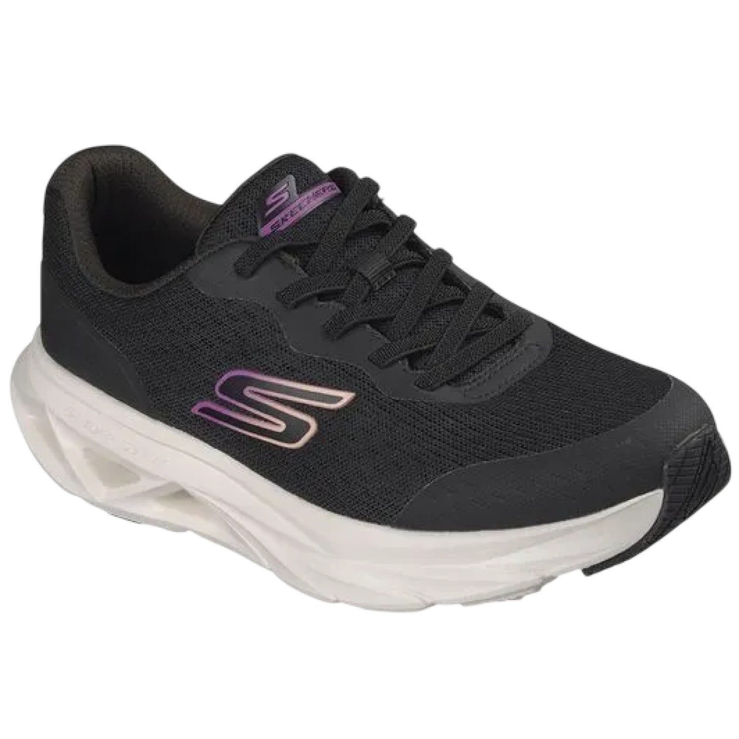 ZAPATILLA SKECHERS GLIDE STEP VORTEX 129826BKW NEGRO MUJER - 3
