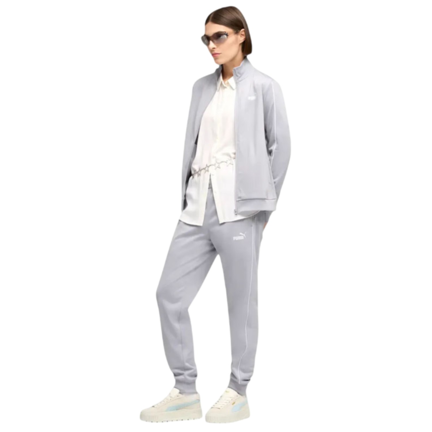 BUZO PUMA POLY SUIT 691904 82 PLATA PARA MUJER - 2
