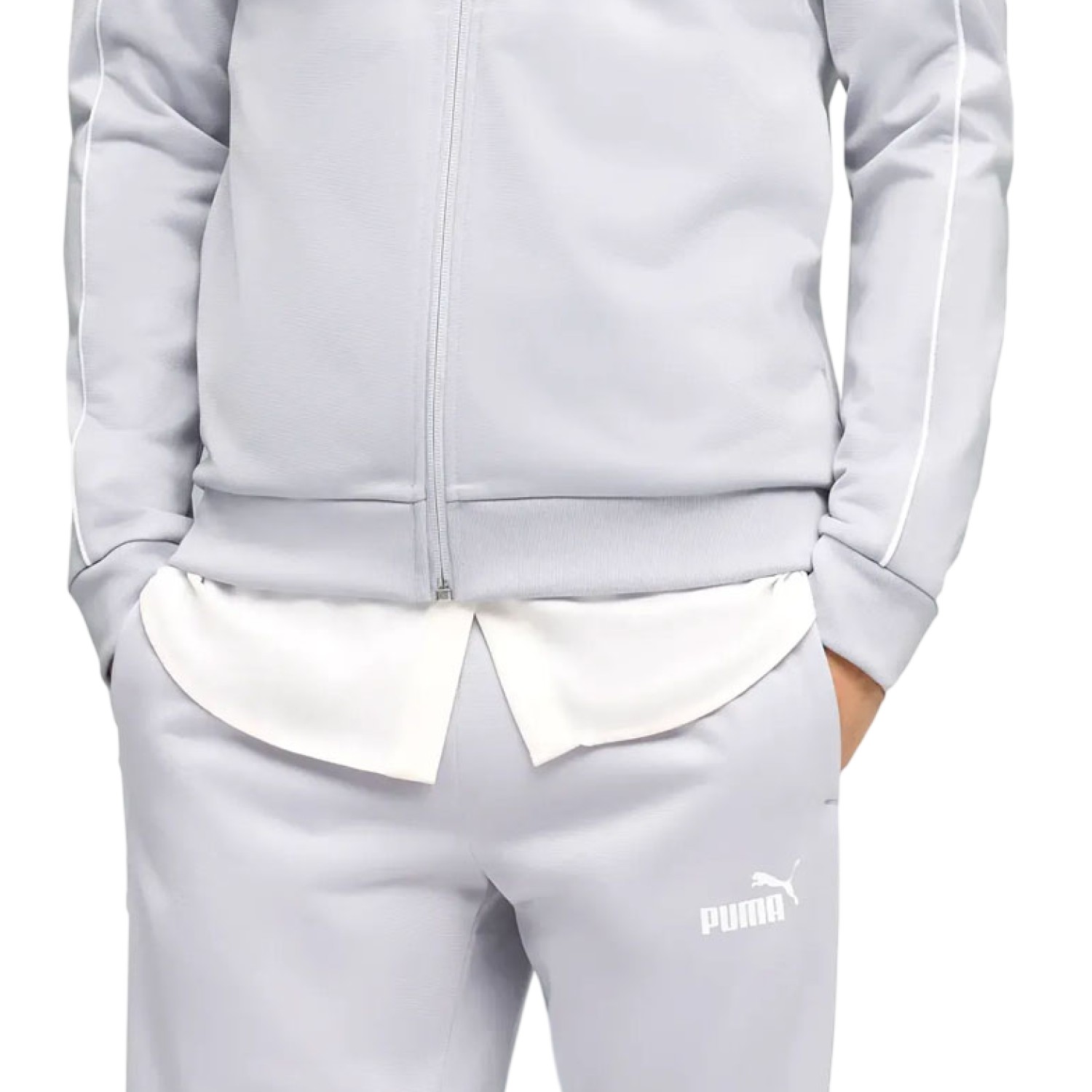 BUZO PUMA POLY SUIT 691904 82 PLATA PARA MUJER - 4