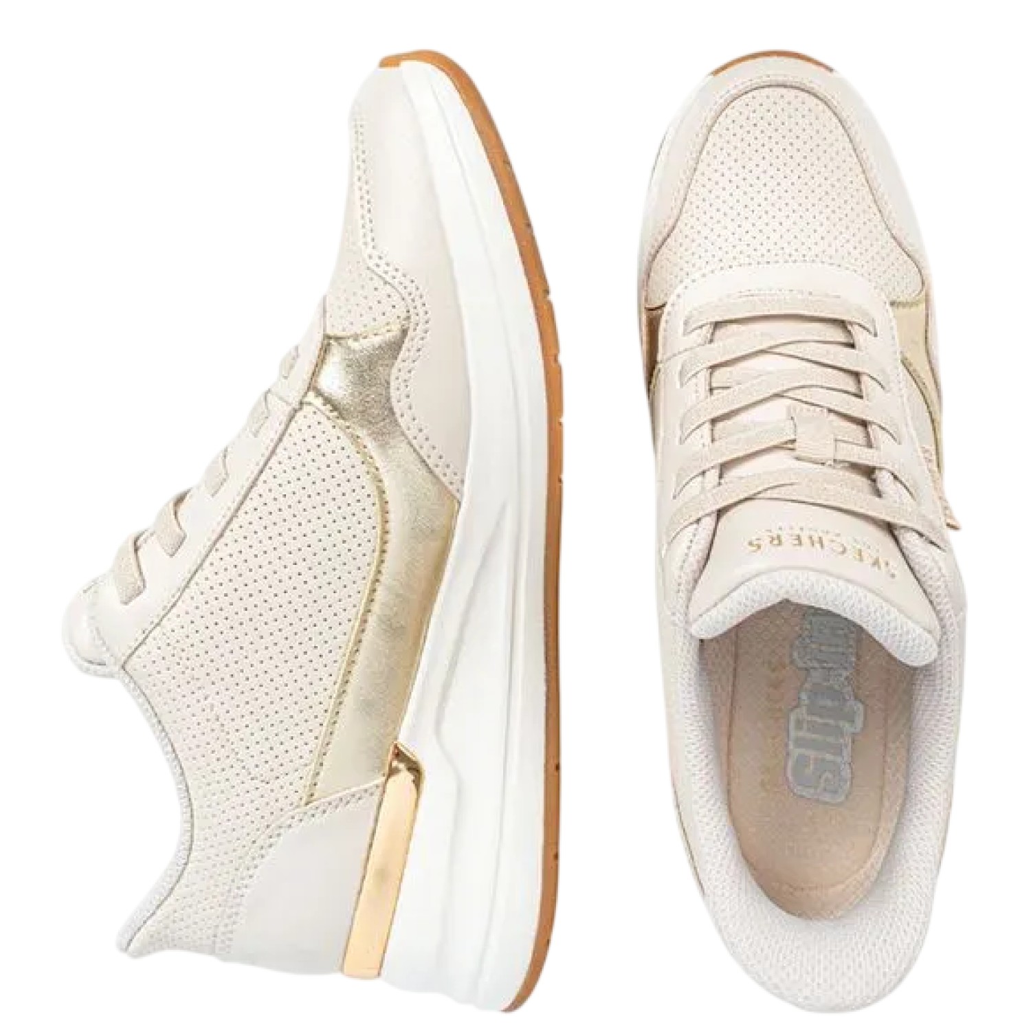 ZAPATILLA SKECHERS BILLION 2 TOP TIER 177343NAT BEIGE PARA MUJER - 3