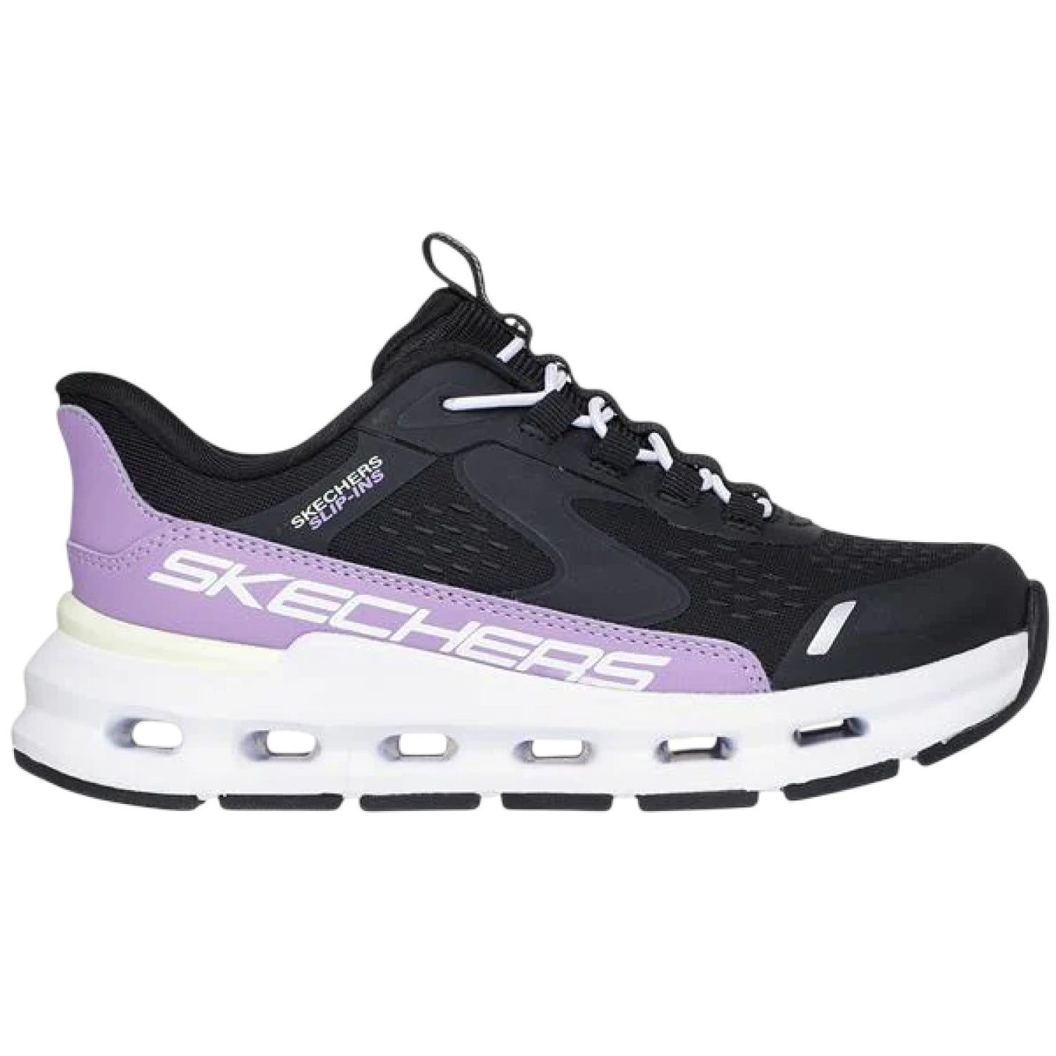 ZAPATILLA SKECHERS GLIDE STEP 303654BKPR NEGRO PARA MUJER - 1