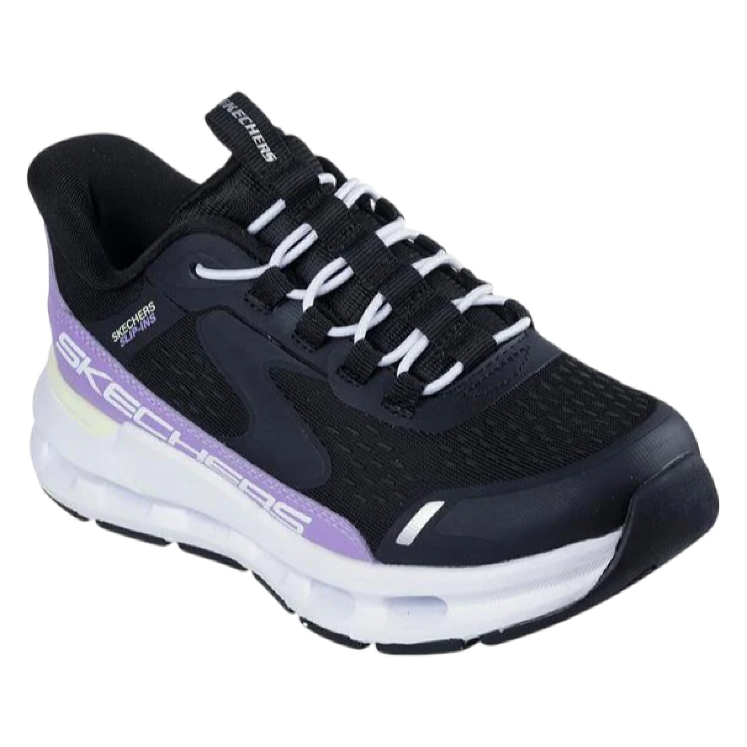 ZAPATILLA SKECHERS GLIDE STEP 303654BKPR NEGRO PARA MUJER - 3