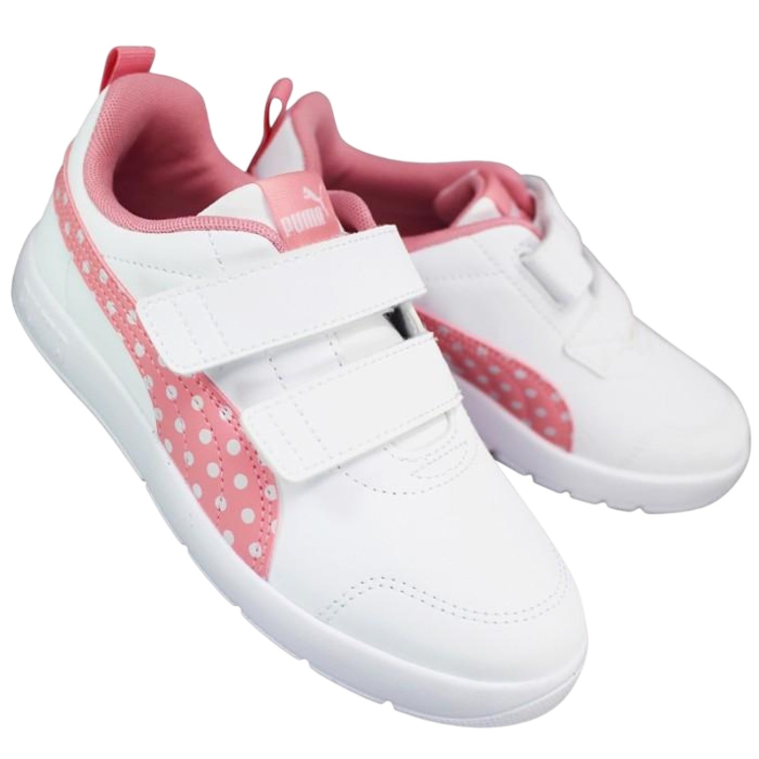 ZAPATILLA PUMA COURTFLEX V3 DOTTY V PS 398758 05 BLANCO NIÑA - 2