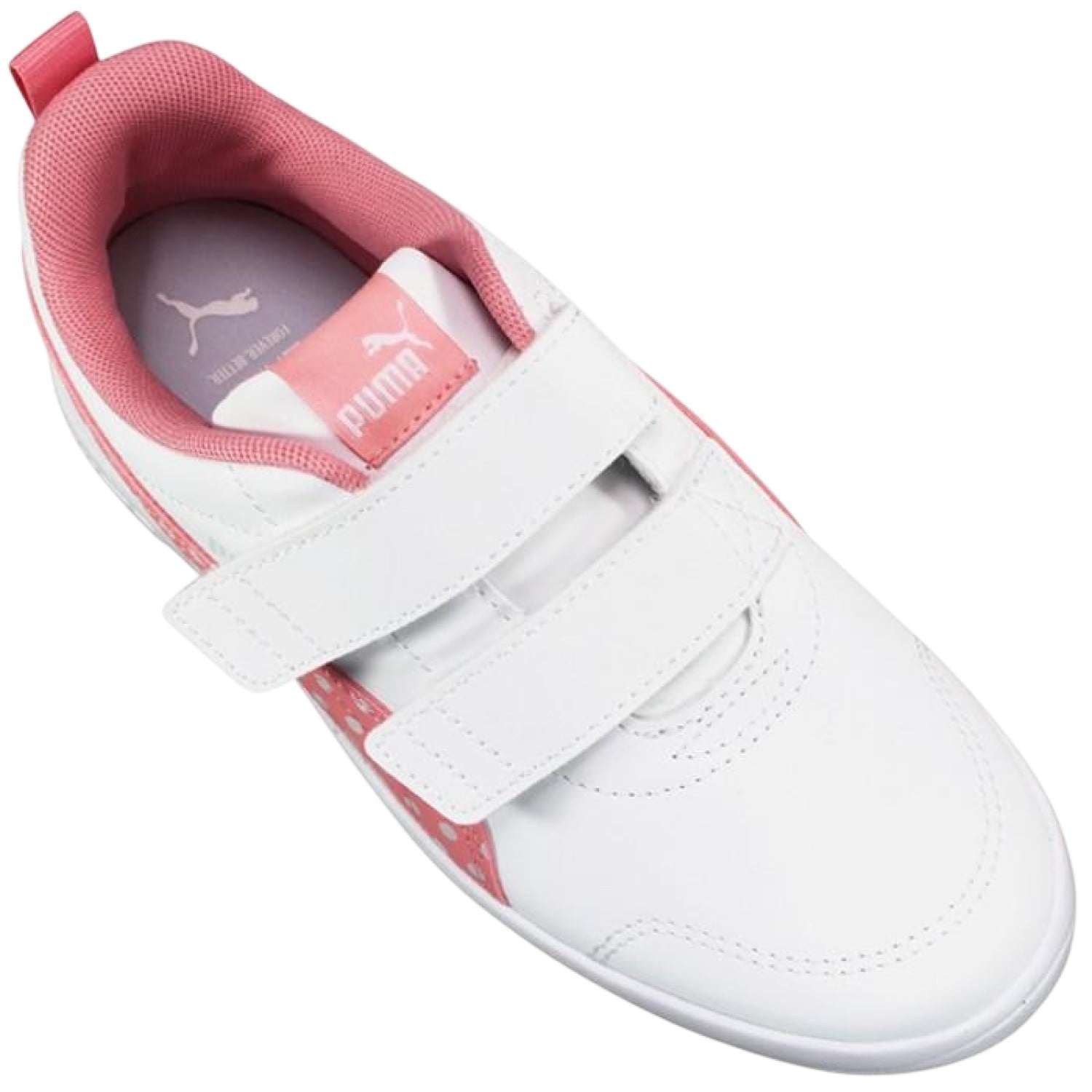 ZAPATILLA PUMA COURTFLEX V3 DOTTY V PS 398758 05 BLANCO NIÑA - 4