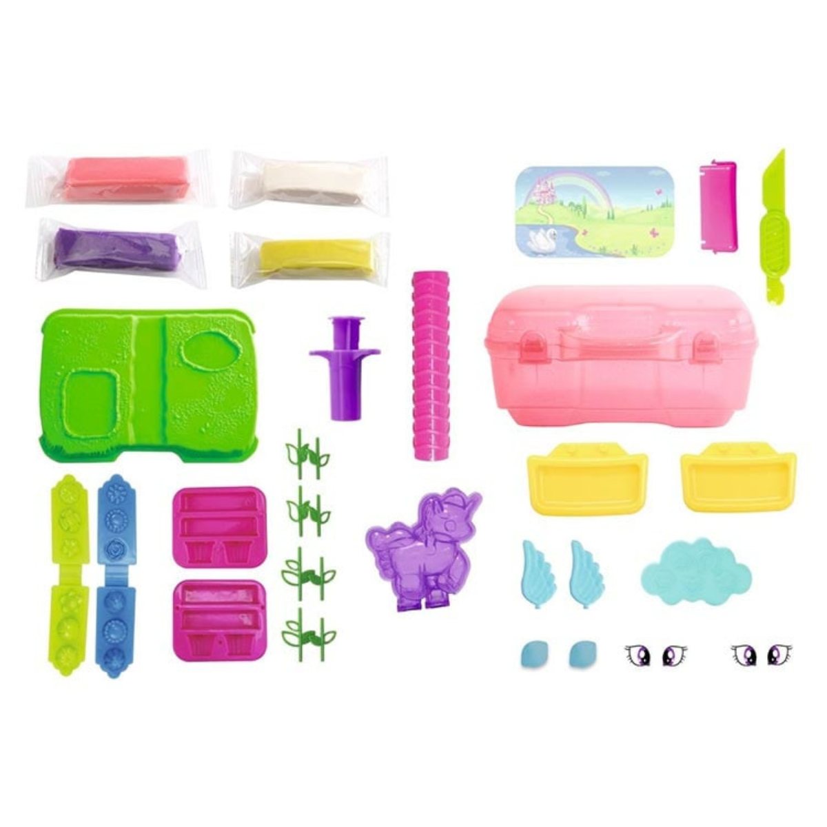 PLASTILINA ART Y FUN SET DE MASAS UNICORNIO MALETA CON PLATAFORMA Y ACCESORIOS - 2