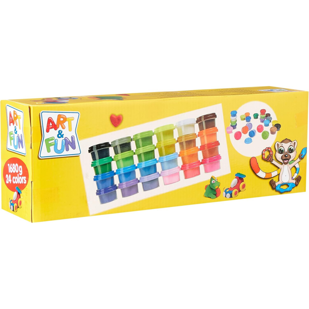 PLASTILINA ART Y FUN GRAN SET DE MASAS XL 24 COLORES 24 RECIPIENTES - 3