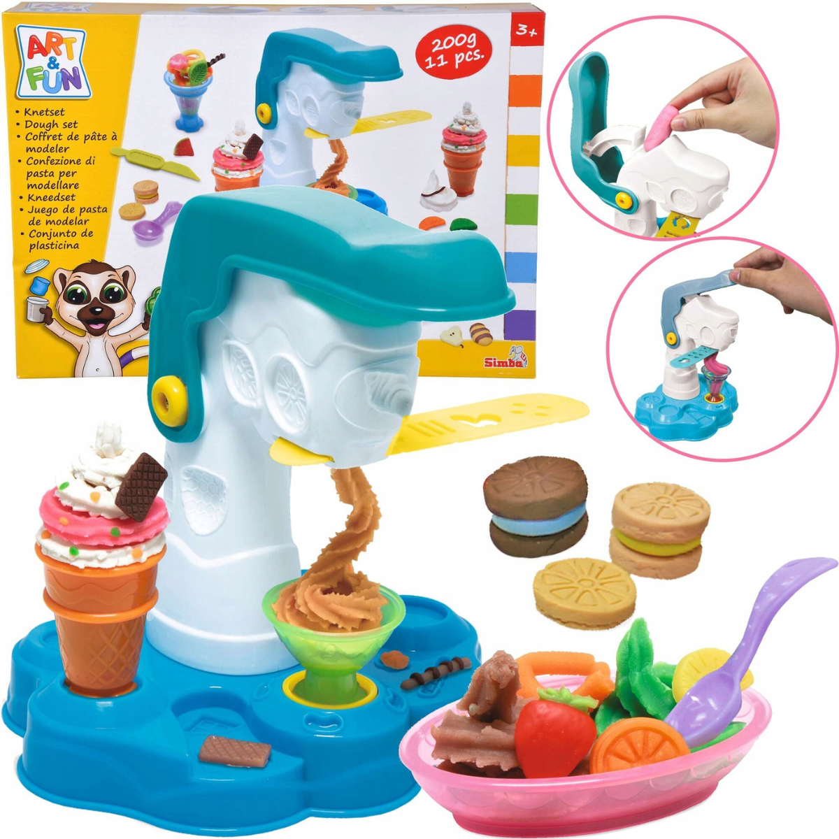 PLASTILINA ART Y FUN SET PARA POSTRES Y HELADOS CON ACCESORIOS + 11 PIEZAS - 1