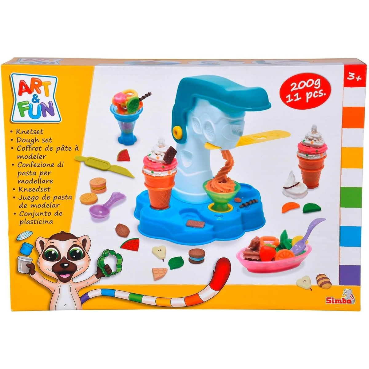 PLASTILINA ART Y FUN SET PARA POSTRES Y HELADOS CON ACCESORIOS + 11 PIEZAS - 8