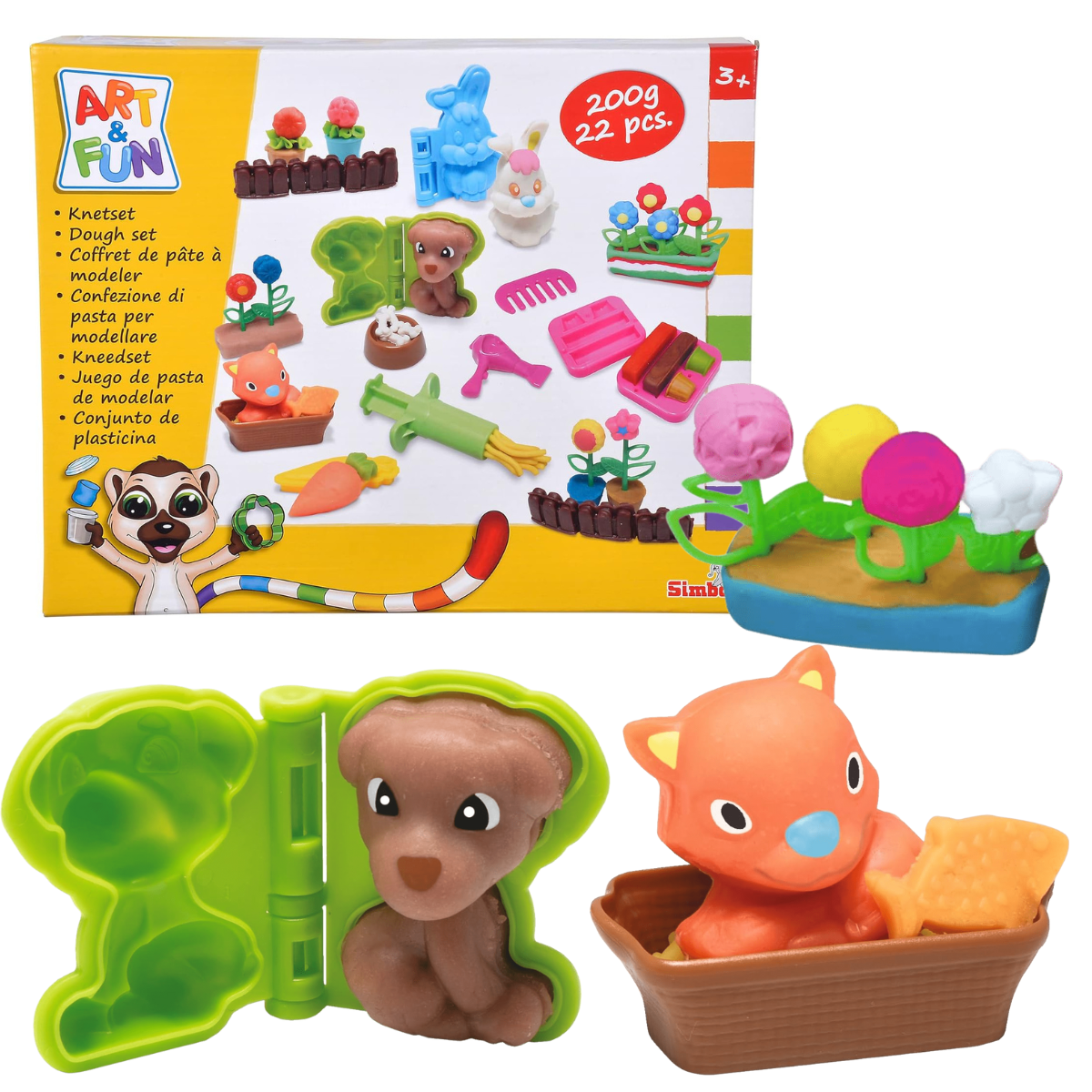 PLASTILINA ART Y FUN MASAS MOLDEABLES MASCOTA CON ACCESORIOS + 22 PIEZAS - 1