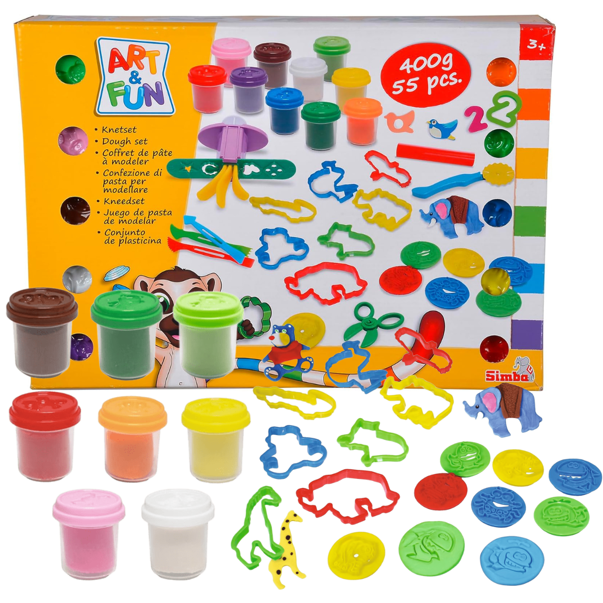 PLASTILINA ART Y FUN MASAS MOLDEABLES SET CREATIVO COLORES Y ACCESORIOS - 1