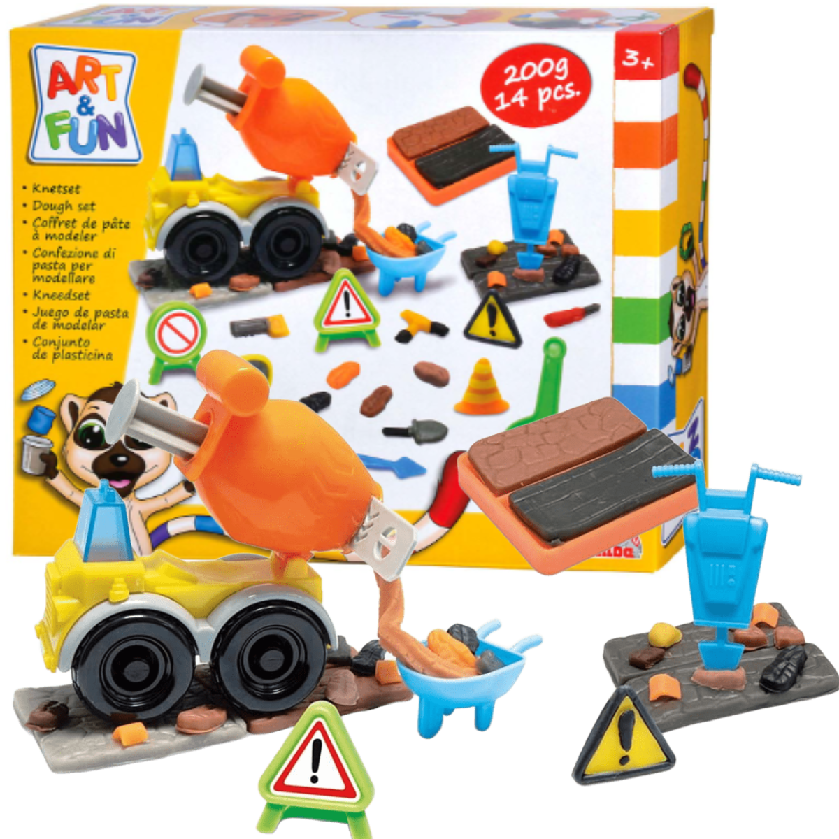 PLASTILINA ART Y FUN SET DE MASA CONSTRUCCIÓN + 14 ACCESORIOS - 1