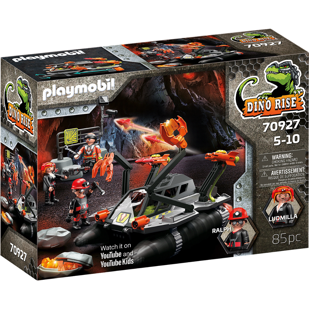 PLAYMOBIL DINO RISE TALADRO DE DEMOLICIÓN VEHÍCULO DE PERFORACIÓN CON FIGURAS Y ACCESORIOS - 2