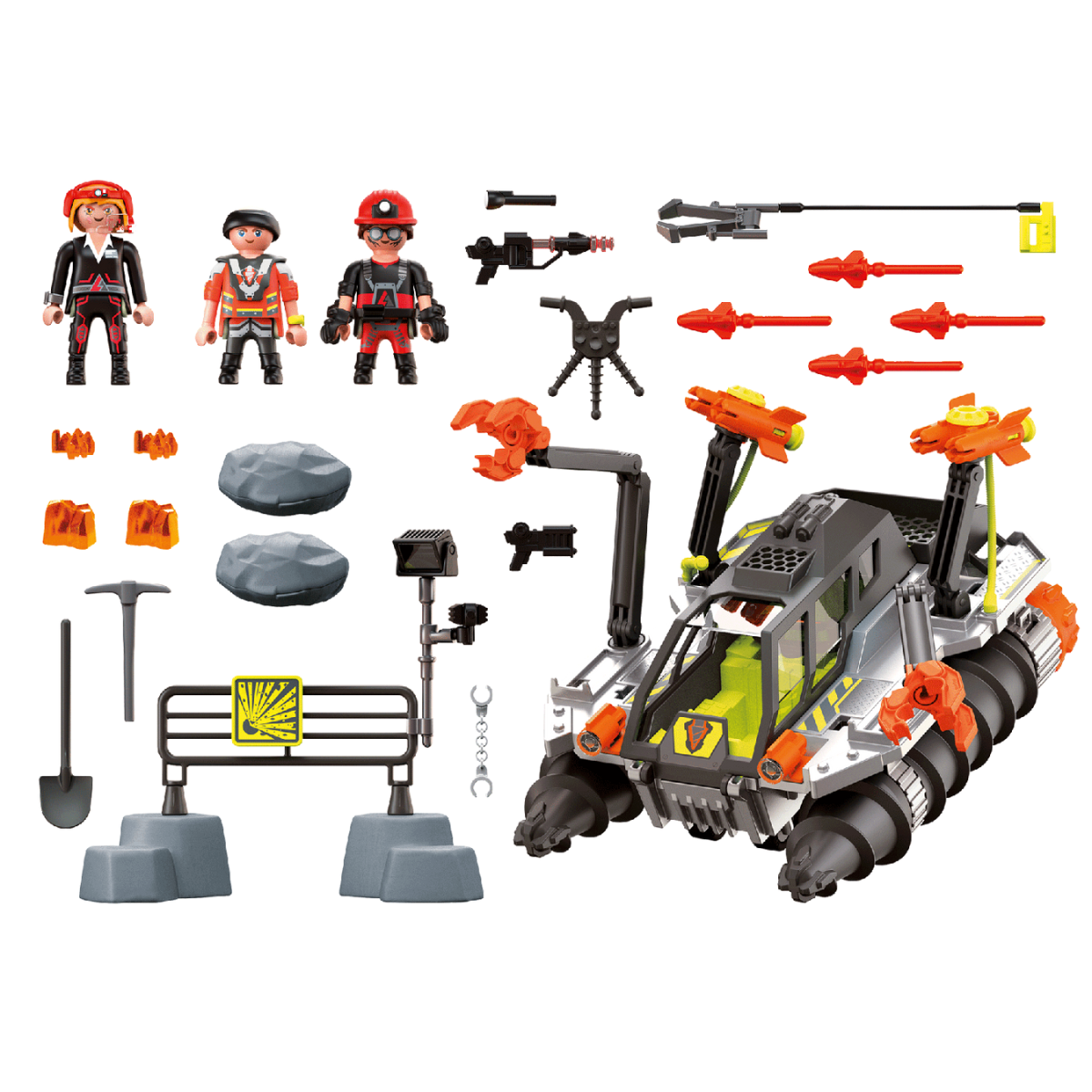 PLAYMOBIL DINO RISE TALADRO DE DEMOLICIÓN VEHÍCULO DE PERFORACIÓN CON FIGURAS Y ACCESORIOS - 3