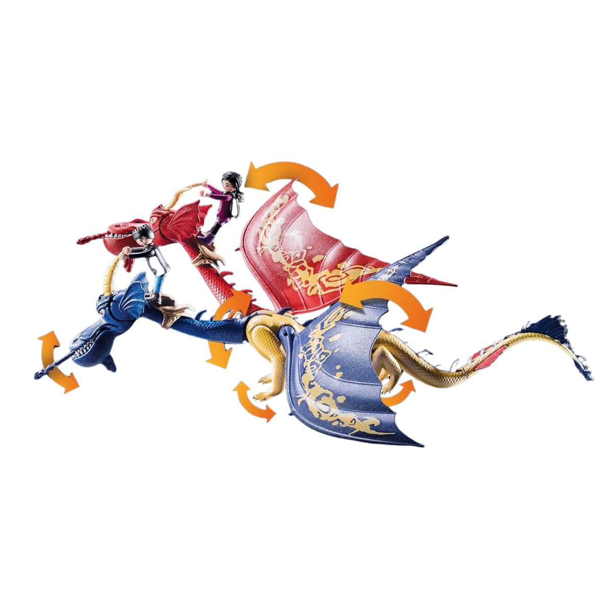 PLAYMOBIL DRAGONS WU Y WEI Y JUN DRAGÓN DE DOS CABEZAS CON FIGURAS Y ACCESORIOS - 4