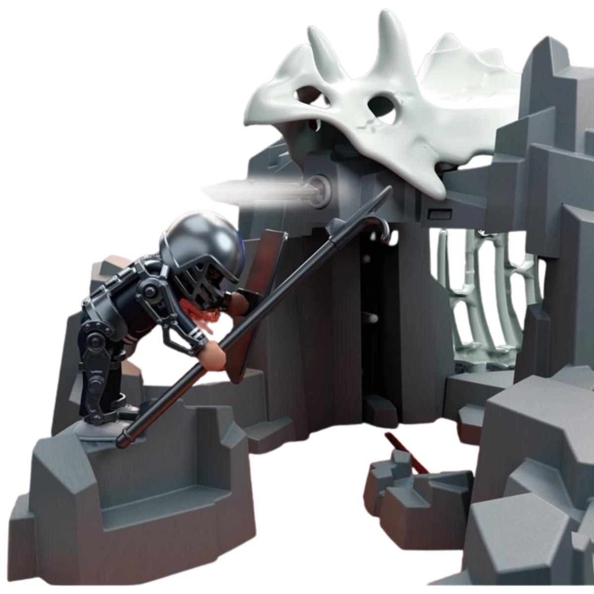 PLAYMOBIL DINO RISE GUARDIÁN DE LA FUENTE DE LAVA SET DE AVENTURA PREHISTÓRICA CON DINOSAURIOS Y TRAMPAS - 4