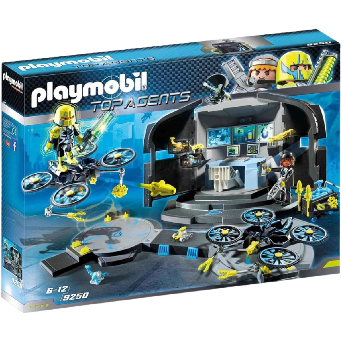 PLAYMOBIL TOP AGENTS CENTRO DE MANDO DEL DR. DRONE BASE DE COMANDO CON DRONES Y FIGURAS - 2