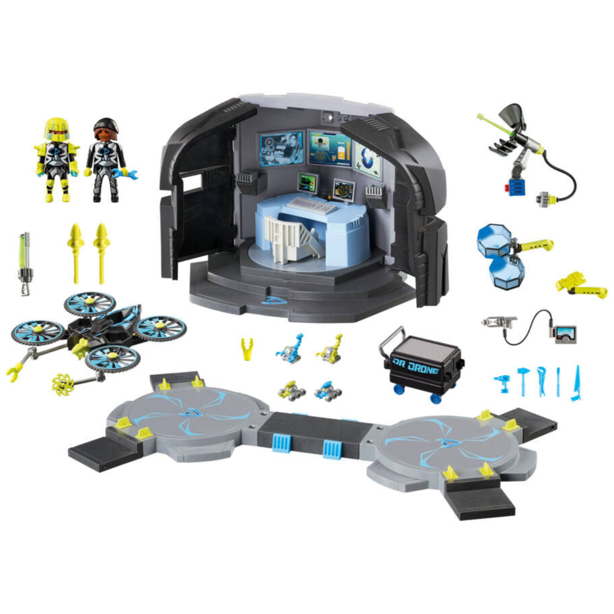 PLAYMOBIL TOP AGENTS CENTRO DE MANDO DEL DR. DRONE BASE DE COMANDO CON DRONES Y FIGURAS - 3