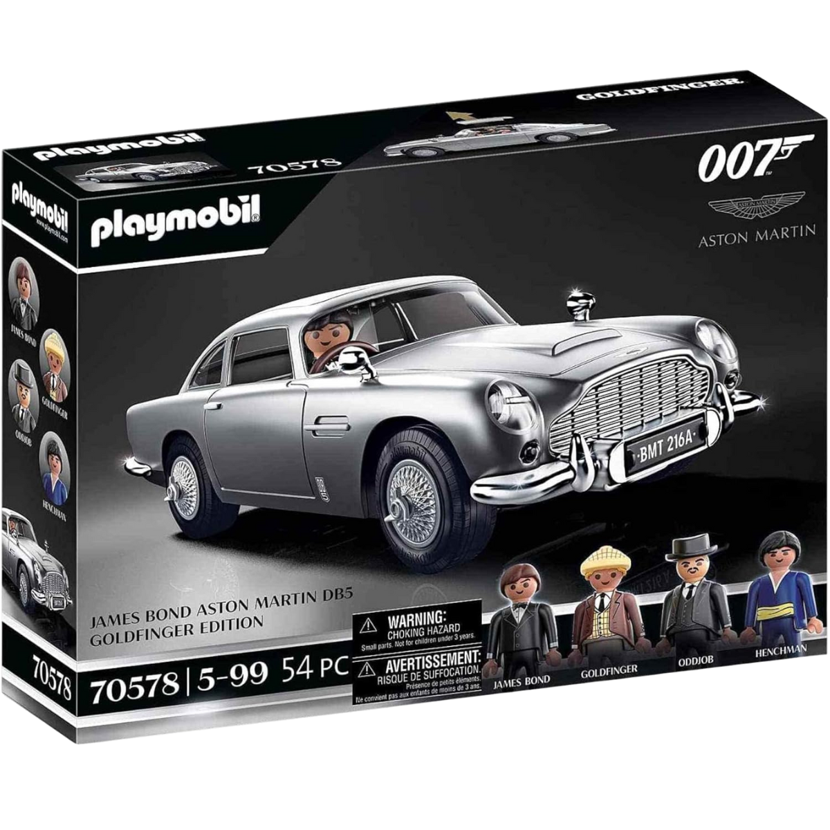 PLAYMOBIL JAMES BOND ASTON MARTIN DB5 GOLDFINGER EDITION VEHÍCULO ICÓNICO 007 CON FIGURAS - 2