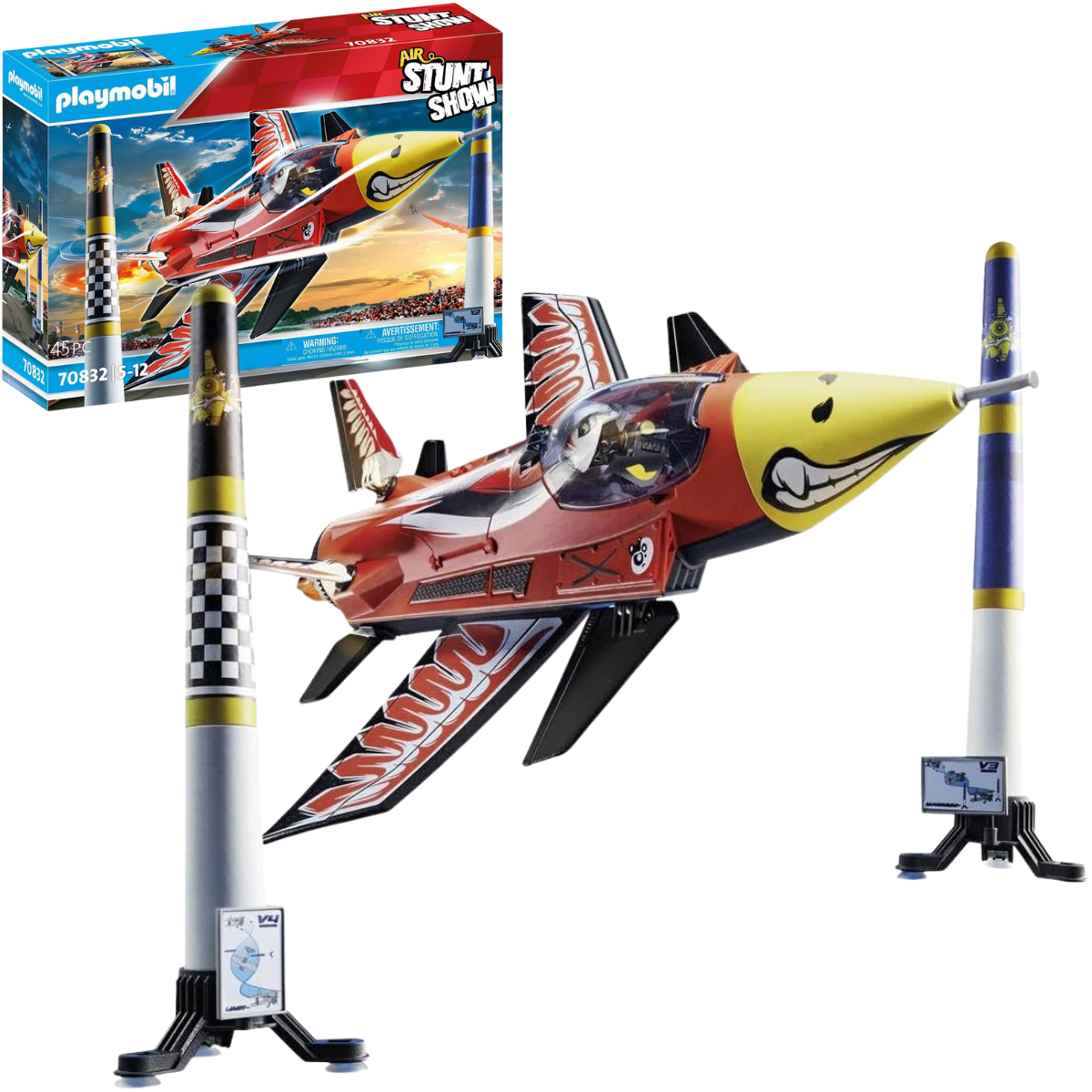 PLAYMOBIL AIR STUNT SHOW EAGLE JET AVIÓN ACROBÁTICO CON FIGURA Y ACCESORIOS - 1