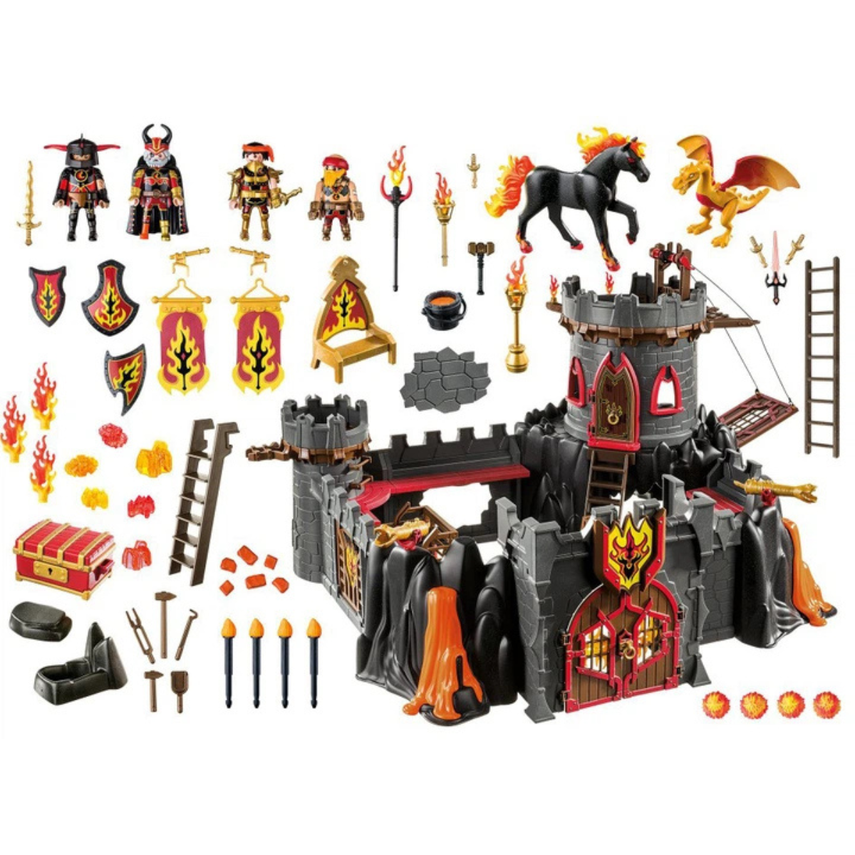 PLAYMOBIL NOVELMORE FORTALEZA DE LOS BURNHAM RAIDERS CASTILLO MEDIEVAL CON DRAGÓN Y ACCESORIOS - 4